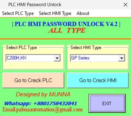 hitech hmi password unlock