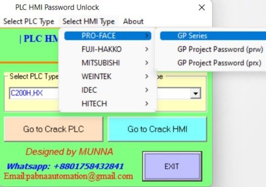 proface hmi password unlock 