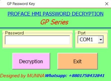 proface hmi password unlock 