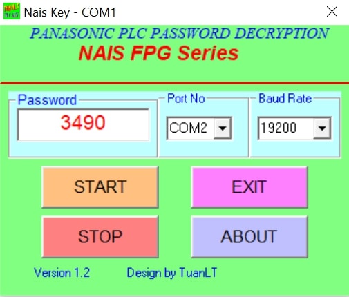 Panasonic FPG PLC password cracker free download